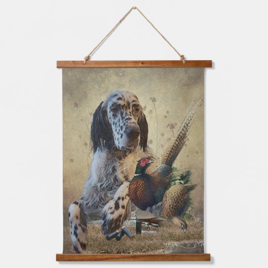 Setters Art Wandteppich Mit Holzrahmen (Vorderseite 2)