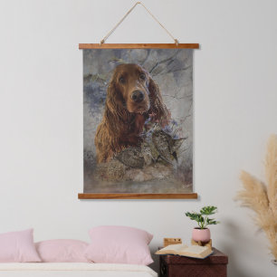 Setters Art Wandteppich Mit Holzrahmen