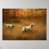 Setters in a Field by Percival Leonard Rosseau Poster (Vorne)