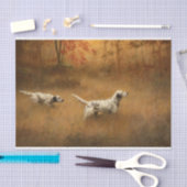 Setters in einem Feld des Percival Leonard Rosseau Seidenpapier (Handwerk)