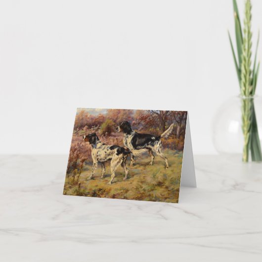 Setters von Edmund Henry Osthaus Dankeskarte (Vorderseite)