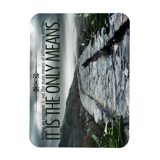 "Setting a example" Flexible Inspiration Quote Magnet (Vertikal)