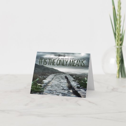 "Setting a example" Inspiration Zitat Dankeskarte (Vorderseite)