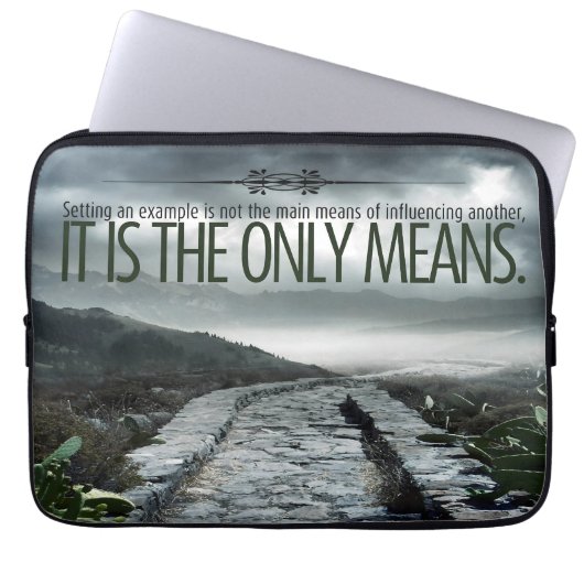 "Setting a example" Inspiration Zitat Laptopschutzhülle (Vorderseite)