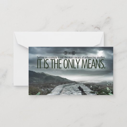 "Setting a example" Inspiration Zitat Mitteilungskarte (Vorderseite)