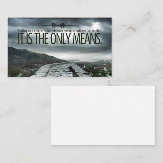 "Setting a example" Inspiration Zitat Mitteilungskarte (Vorne/Hinten)