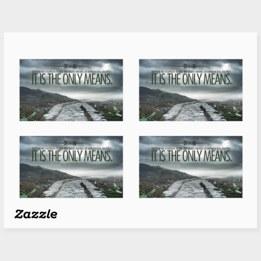 "Setting a example" Inspiration Zitat Rechteckiger Aufkleber (Blatt)