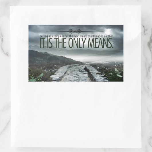 "Setting a example" Inspiration Zitat Rechteckiger Aufkleber (Tasche)