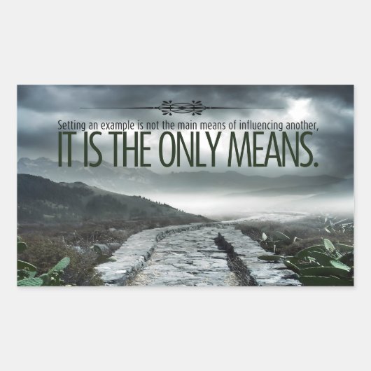 "Setting a example" Inspiration Zitat Rechteckiger Aufkleber (Vorderseite)