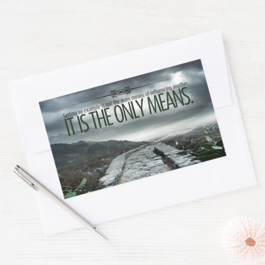 "Setting a example" Inspiration Zitat Rechteckiger Aufkleber (Umschlag)