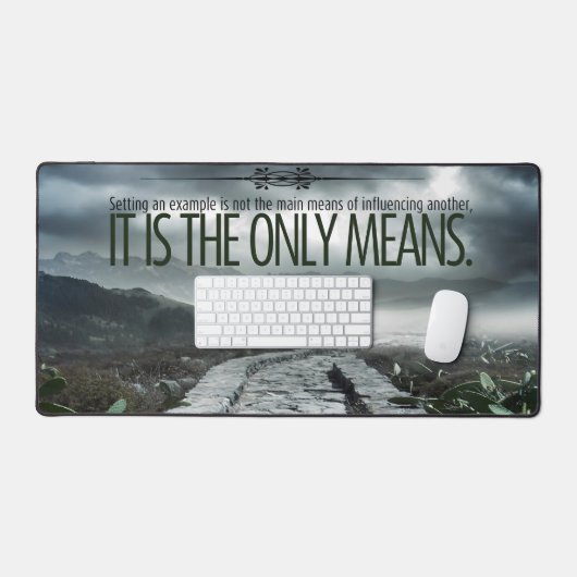 "Setting a example" Inspiration Zitat Schreibtischunterlage (Tastatur & Maus)