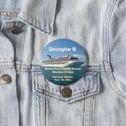 Setting Sail Family Group Cruise Name Badge CLF1 Button (Beispiel)