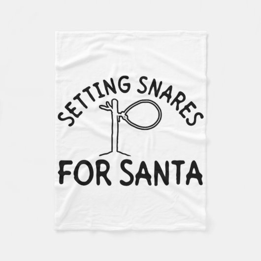 Setting Snares For Santa - Wire Snare Christmas 1  Fleecedecke (Vorderseite)