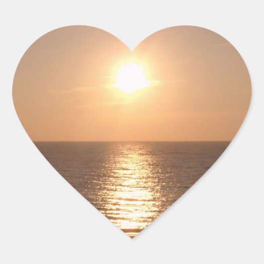 Setting Sun Herz-Aufkleber (Vorderseite)
