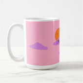 Setting Sun with Clouds: Carnation Pink  Kaffeetasse (Links)