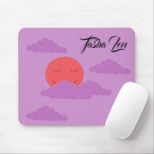 Setting Sun with Purple Clouds: Lavender Mousepad (Mit Mouse)