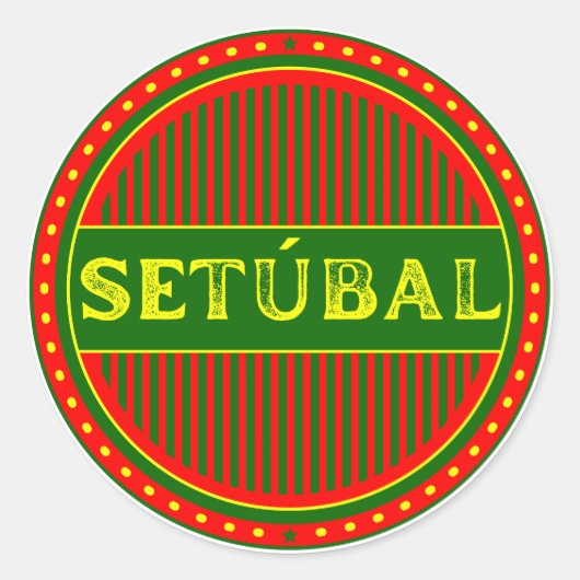 Setúbal City Pride Emblem – Portuguese Identity Runder Aufkleber (Vorderseite)