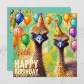 SETUP ~ Geburtstagskarte ~ Emus ~ (Vorne/Hinten)