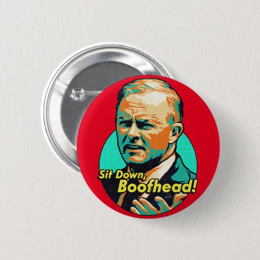 Setz dich, Boofhead! Button (Vorne & Hinten)