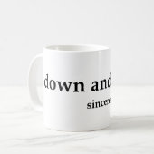 Setz dich hin und halte die Klappe. Kaffeetasse (Vorderseite Links)