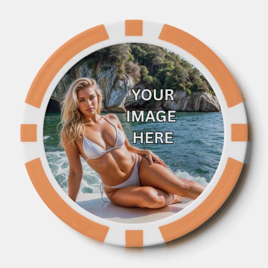 SETZ! 🎲 Poker-Chips mit Text oder Bild versehen Pokerchips (Vorderseite)