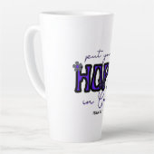 Setze deine Hoffnung in Gottes Latte Tasse (Linke Ecke)