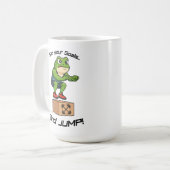 Setze deine Ziele und springe - Männlicher Froschk Kaffeetasse (Vorderseite Links)
