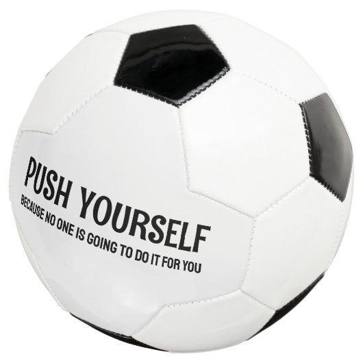 Setze dich selbst durch - Motivierend Zitate im Fi Fußball (Dreiviertel)