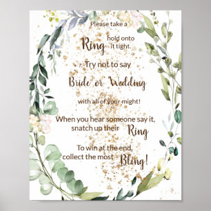 Setze einen Ring darauf - Kräuter-Brautdusche-Schi Poster