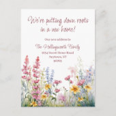 Setzen der Roots-Wildblume Änderung der Adresse Postkarte (Vorderseite)