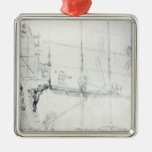 Setzen herauf Baugerüst außerhalb Craig Hauses Silbernes Ornament (Vorne)