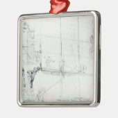 Setzen herauf Baugerüst außerhalb Craig Hauses Silbernes Ornament (Links)