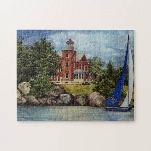 Setzen-in-Bucht Leuchtturm-Puzzle Puzzle (Horizontal)