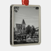 Setzen-n-Bucht, Ohio-Dorf-Foto-Verzierung Silbernes Ornament (Rechts)