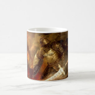 Setzen Sie an die Rüstung der Gott-Krieger-Tasse Kaffeetasse