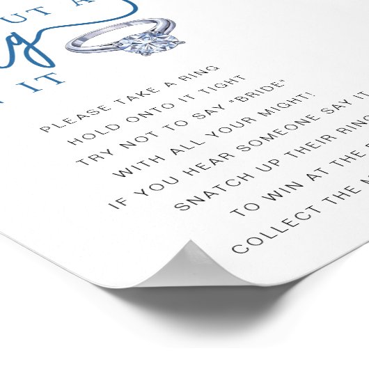 Setzen Sie auf das Brautparty-Zeichen Poster (Ecke)