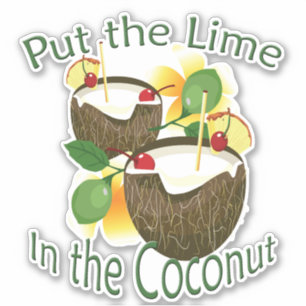 Setzen Sie das Limone in den Coconut Vinyl Sticker