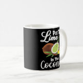 Setzen Sie das Limone in den Kokossommer Lässig Kaffeetasse (VorderseiteRechts)