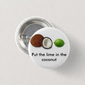 setzen Sie das Limone in die Kokosnuss ein Button (Vorne & Hinten)