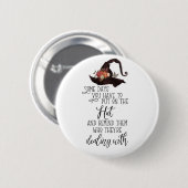 Setzen Sie den Hut auf - schwarz Button (Vorne & Hinten)