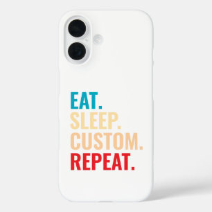 Setzen Sie den Personalisierten Text für den Schla iPhone 16 Hülle