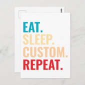 Setzen Sie den Personalisierten Text für den Schla Postkarte (Vorne/Hinten)