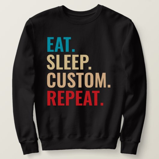 Setzen Sie den Personalisierten Text für den Schla Sweatshirt (Design vorne)