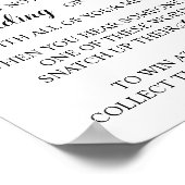 Setzen Sie den Ring auf das Brautparty von White R Poster (Ecke)