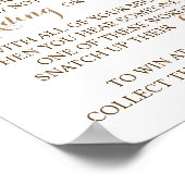 Setzen Sie den Ring auf das Pink Floral Brautparty Poster (Ecke)