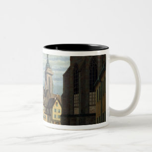 Setzen Sie DES Dominicains, Colmar, 1876 Zweifarbige Tasse