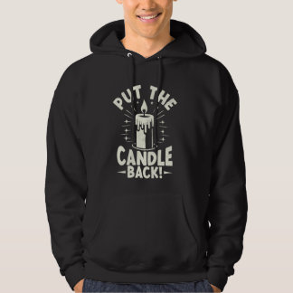 Setzen Sie die Kerze zurück, um die Kerze herzuste Hoodie