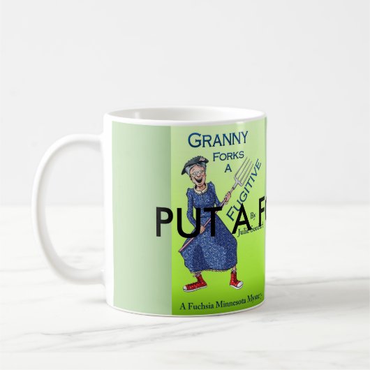 Setzen Sie eine Gabel in sie ein! Pinkfarbene Kaffeetasse (Links)