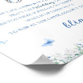 Setzen Sie einen Ring auf das Blue Chinoiserie Bra Poster (Ecke)