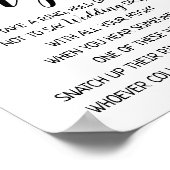 Setzen Sie einen Ring auf das Brautparty Hochzeits Poster (Ecke)